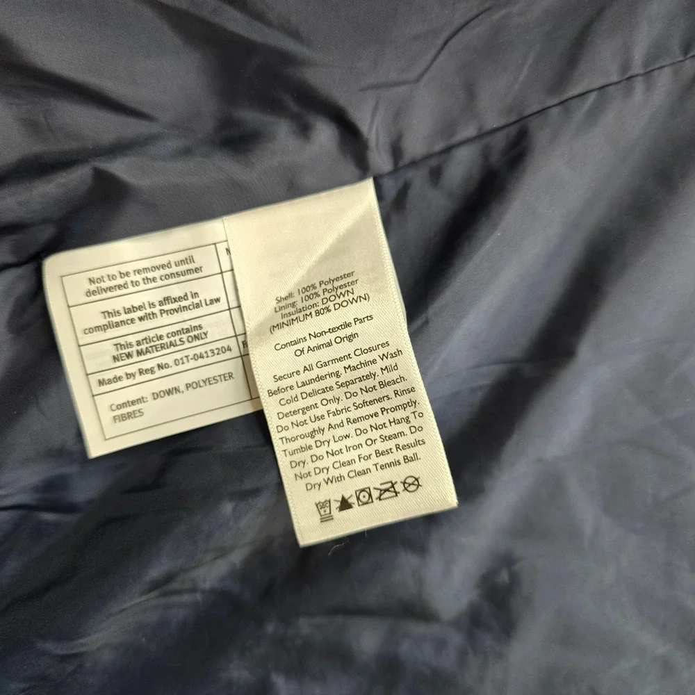 Eddie Bauer Down Puffer Vest Mens 2XL Blue‎ Quilted EB650 Fill Power
